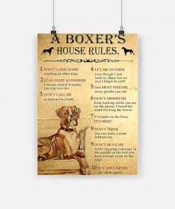 A boxer's house rules poster 4