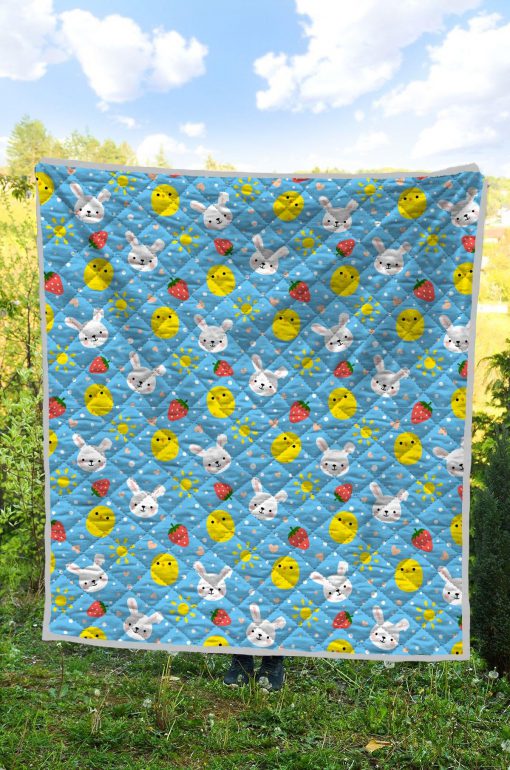 Baby chicken and bunny quilt 4