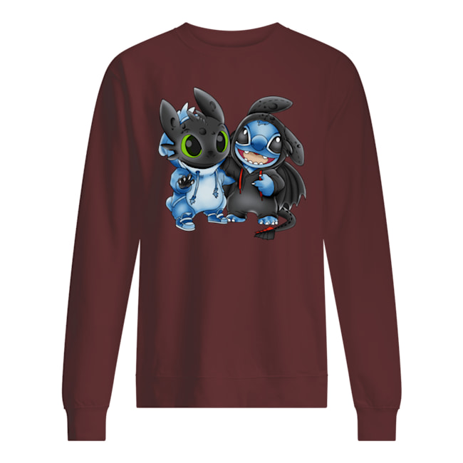Baby stitch and baby toothless sweatshirt