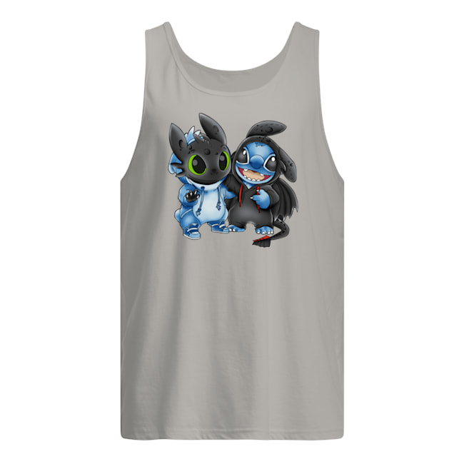 Baby stitch and baby toothless tank top