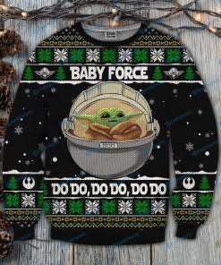 Baby yoda baby force do do full printing ugly christmas sweater 1