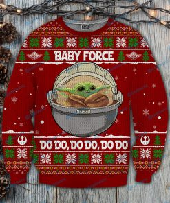 Baby yoda baby force do do full printing ugly christmas sweater