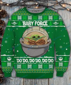 Baby yoda baby force do do full printing ugly christmas sweater 3