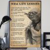 Baby yoda life lessons poster