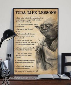 Baby yoda life lessons poster