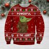 Baby yoda powerful is the asset ugly christmas sweater