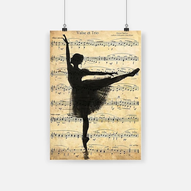 Ballerina valse et trio dancing framed poster 1