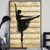 Ballerina valse et trio dancing framed poster