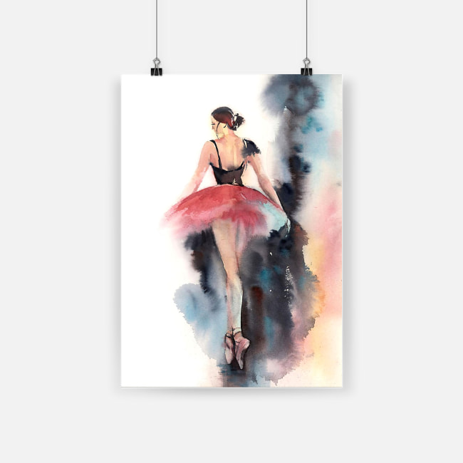 Ballet for life ballet dancer ballerina watercolor painting poster 3