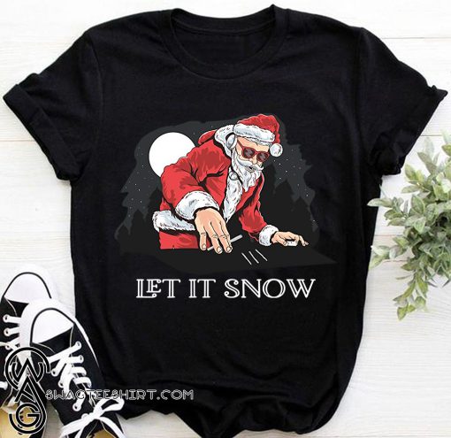 Christmas let it snow santa claus doing cocaine shirt