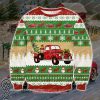 Christmas red truck full printing ugly christmas sweater
