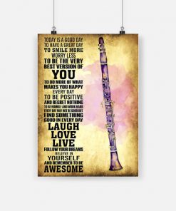 Clarinet life find something good in everyday believe in yourself poster 1