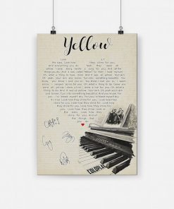 Coldplay yellow lyric poster 1