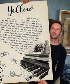 Coldplay yellow lyric poster