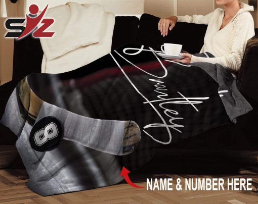 Custom blankets hockey name and number 3