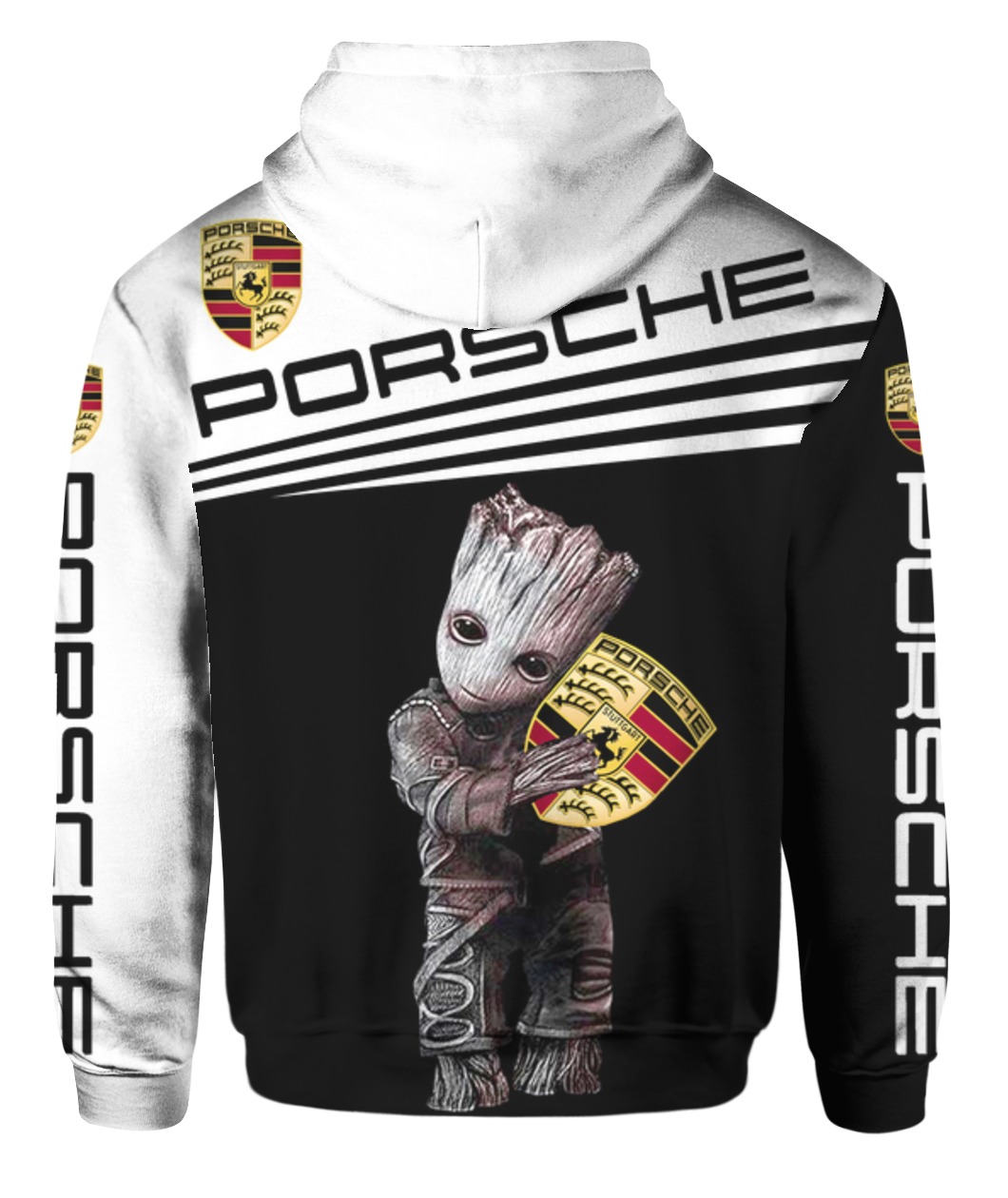 Groot hold porsche all over print hoodie 1