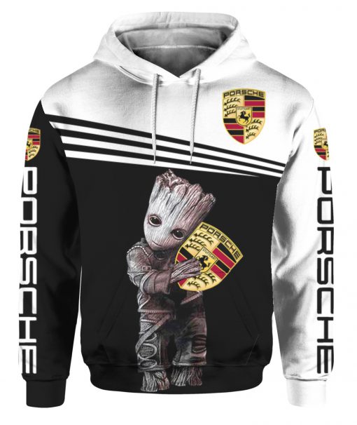 Groot hold porsche all over print hoodie 2