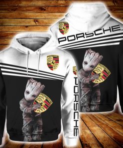 Groot hold porsche all over print hoodie