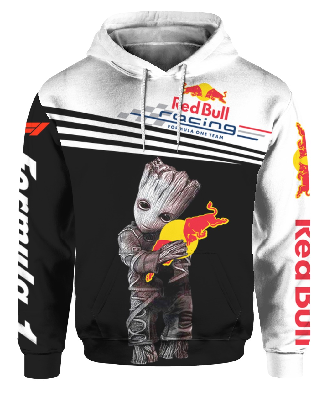 Groot hold redbull racing all over print hoodie 1