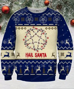 Hail santa full printing ugly christmas sweater 2