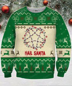 Hail santa full printing ugly christmas sweater 3
