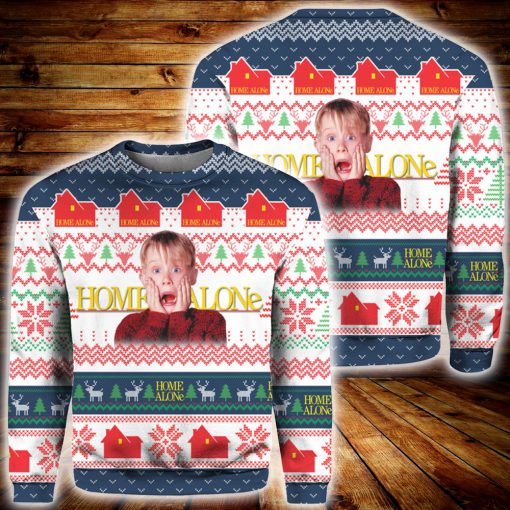 Home alone full printing ugly christmas sweater