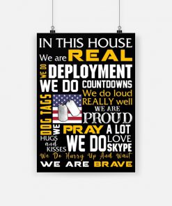 In this house we are real we are brave american army poster 1