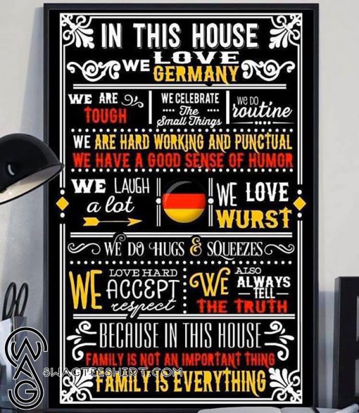 In this house we love germany poster