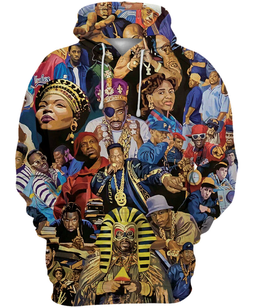 Legends of hiphop full printing hoodie
