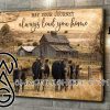 May your journey always lead you home cow canvas