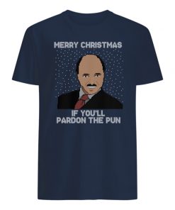 Merry christmas if you'll pardon the pun ugly holidays mens shirt