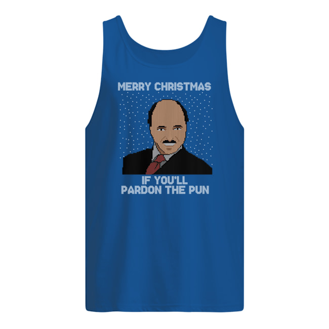 Merry christmas if you'll pardon the pun ugly holidays tank top
