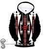 Native american black culture symbol all over printed hoodie