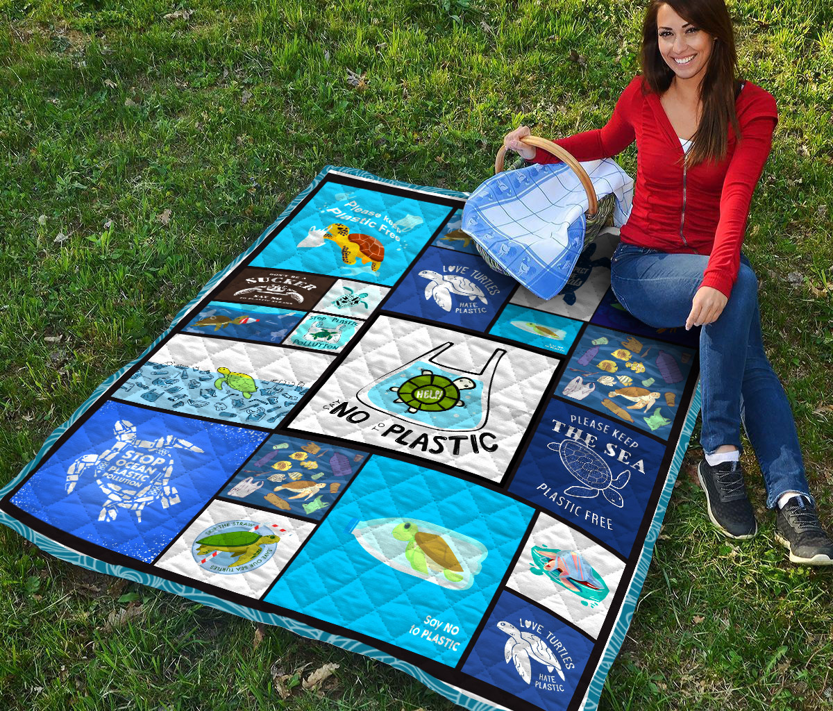 No plastic save turtles quilt 1