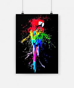 Parrot splash beautiful colorful parrot poster 1