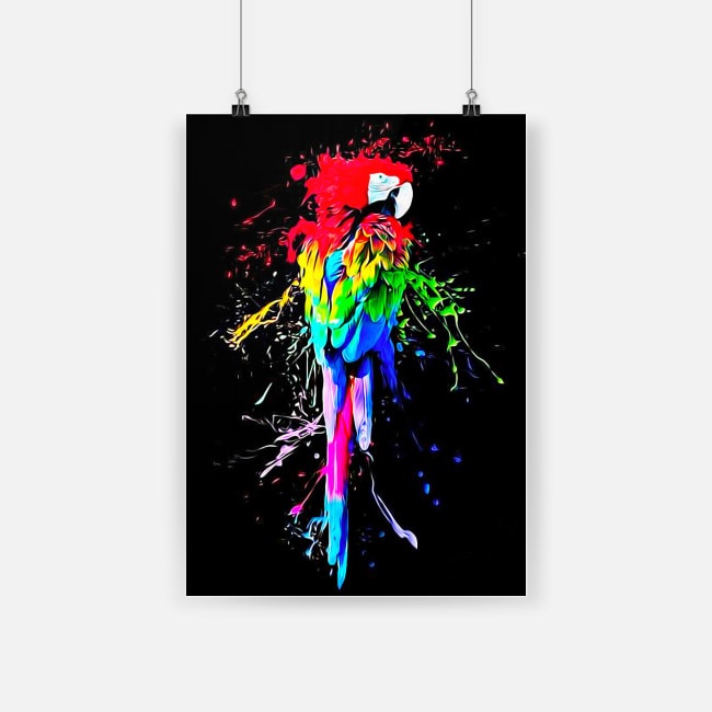Parrot splash beautiful colorful parrot poster 2