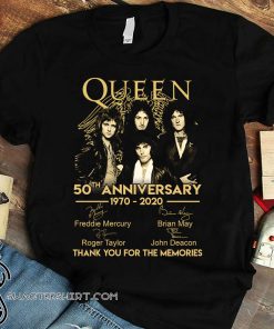 Queen 50th anniversary 1970-2020 signatures shirt