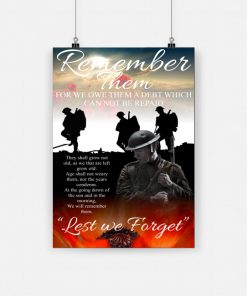 Red poppy flower for remembrance day poster 1