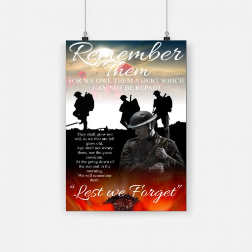Red poppy flower for remembrance day poster 1