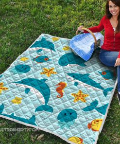 Sea life dolphin quilt