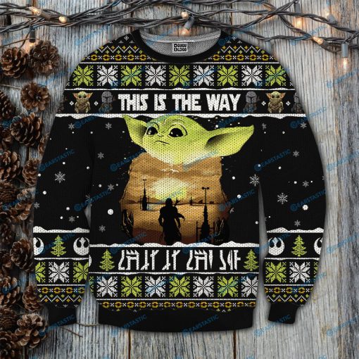 Star wars baby yoda this is the way full printing ugly christmas sweater 2