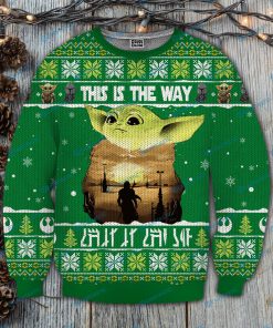 Star wars baby yoda this is the way full printing ugly christmas sweater 4