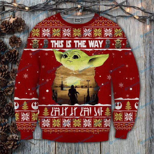 Star wars baby yoda this is the way full printing ugly christmas sweater