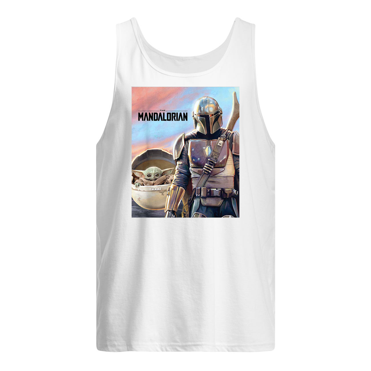 Star wars the mandalorian the child painting tank top
