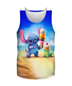 Stitch and ice-cream all over printed tank top