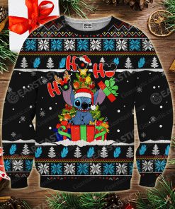 Stitch santa ho ho ho full printing ugly christmas sweater