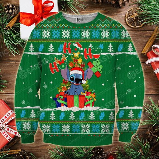 Stitch santa ho ho ho full printing ugly christmas sweater 3