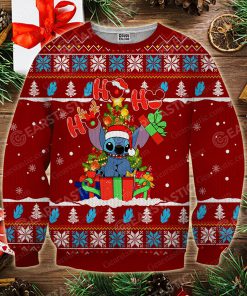 Stitch santa ho ho ho full printing ugly christmas sweater 4