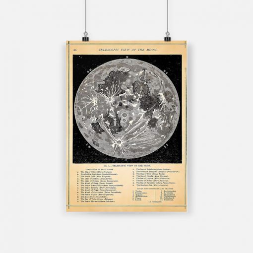 Telescopic view of the moon science passion poster 1