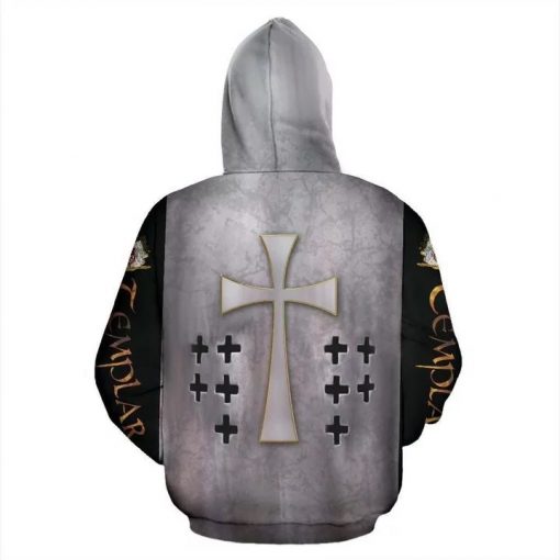 Templar cross viking all over print hoodie 1